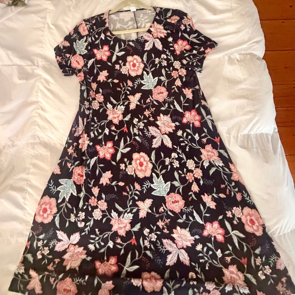 Old Navy Floral Dress - Black and Pink